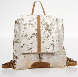 Myra Bag - Silvery Touch Cowhide Leather Backpack